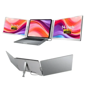 Dual Laptop Screen Extender Portable Monitor 14" FHD 1080P IPS Portable Dual Monitor for Laptops Plug and Play Double Screen