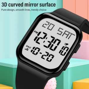 Student Watch Fashion Casual Sports Watch LED Luminous Waterproof Digital Display Electronic Watch Unisex