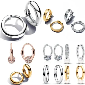 New Fashion 925 Sterling Silver Circle White Pearl Earrings Fit Women's Jewelry Lover's Holiday Birthday Gift